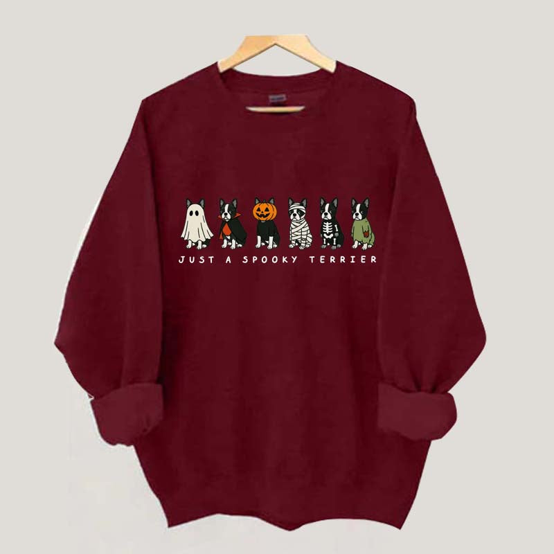 Spooky Boston Terrier Halloween Sweatshirt