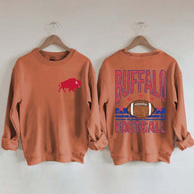 Buffalo Football Vintage Distressed Style Sweatshirt