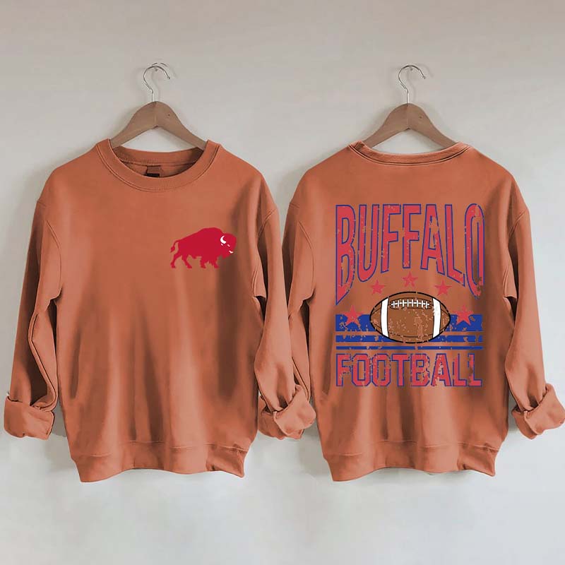 Buffalo Football Vintage Distressed Style Sweatshirt