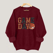 Game Day Basketball Bling Printed Sweatshirt