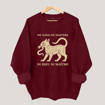 No Gods No Masters Ni Dieu Ni Maître Cat Sweatshirt