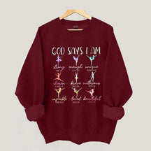 Cute God Says I Am Dancer Ballerina Sweatshirt