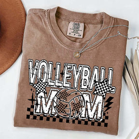 Checkered Volleyball Mom T-Shirt