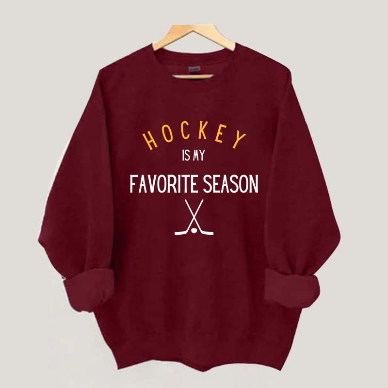 Hockey is My Favorite Season Simple Sweatshirt