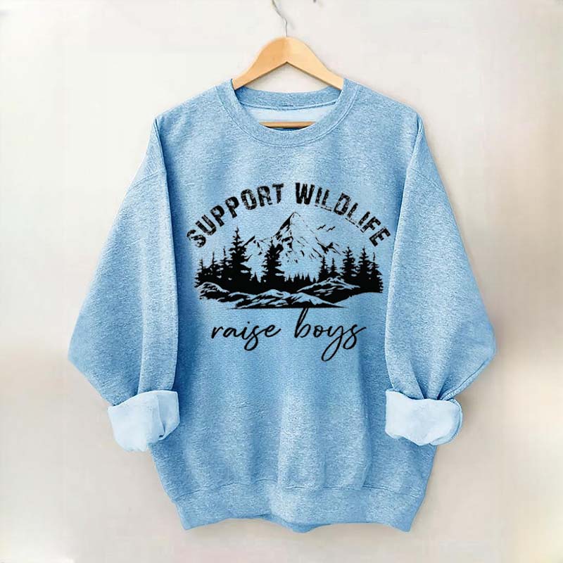 Support Wildlife Raise Boys Sweatshirt