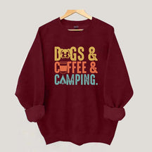 Dogs Coffee Camping Naturel Lover Sweatshirt