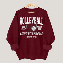Volleyball Serve with Purpose Coach Sweatshirt
