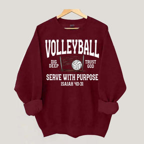 Volleyball Serve with Purpose Coach Sweatshirt