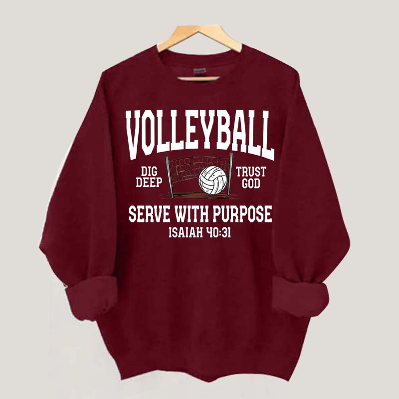 Volleyball Serve with Purpose Coach Sweatshirt