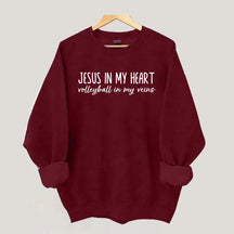 Jesus In My Heart Volleyball In My Veins Sweatshirt