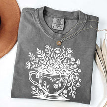 Cottagecore Teacup Floral T-Shirt