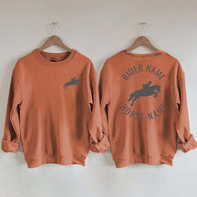 Personalized Equestrian Name Horse Horseback Riding Sweatshirt