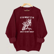 It Is What It Is Racoon Sweatshirt