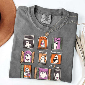 Too Cozy To Haunt Ghost Window T-Shirt