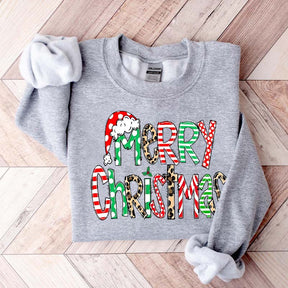 Womens Merry Christmas Cute Sweatshirt