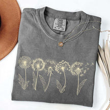Dandelion Floral Comfort Colors Womens T-Shirt
