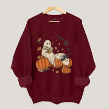 Ghost Reading Fantasy Book Sweatshirt