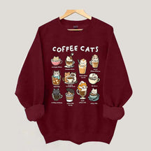 Coffee Cats Caffeine Club Sweatshirt
