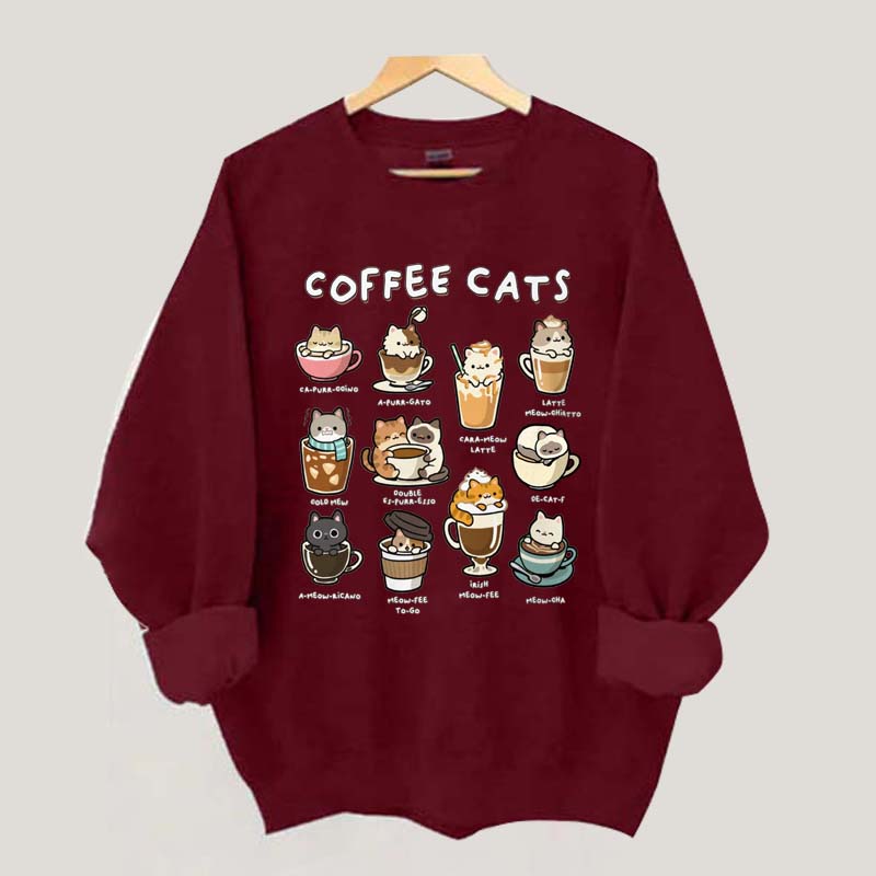 Coffee Cats Caffeine Club Sweatshirt