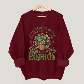 Cute Indoor Plant Pothos Sweatshirt