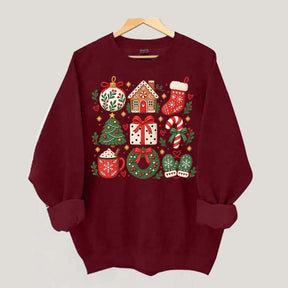 Boho Cozy Christmas Matching Xmas Sweatshirt