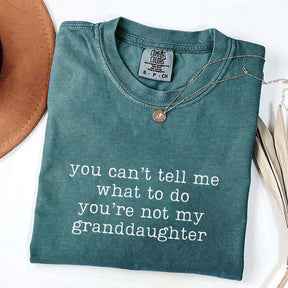 You Can't Tell Me What To Do You're Not My Granddaughter T-Shirt