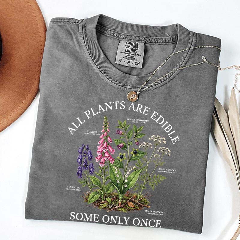 Dark Academia All Plants Are Edible Some Only Once Cute T-Shirt