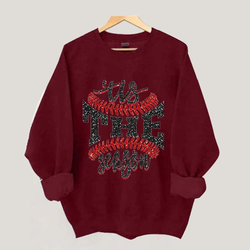 Tis The Season Baseball Sports Game Day Sweatshirt
