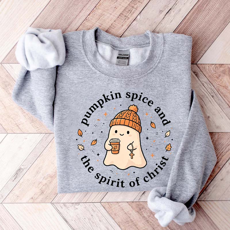 Faith Based Pumpkin Spice Coffee Ghost Sweatshirt