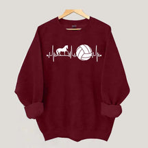 Funny Horse Volleyball Heartbeat Sweatshirt