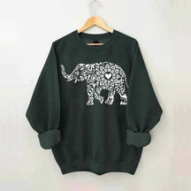 Elephant Floral Sweatshirt