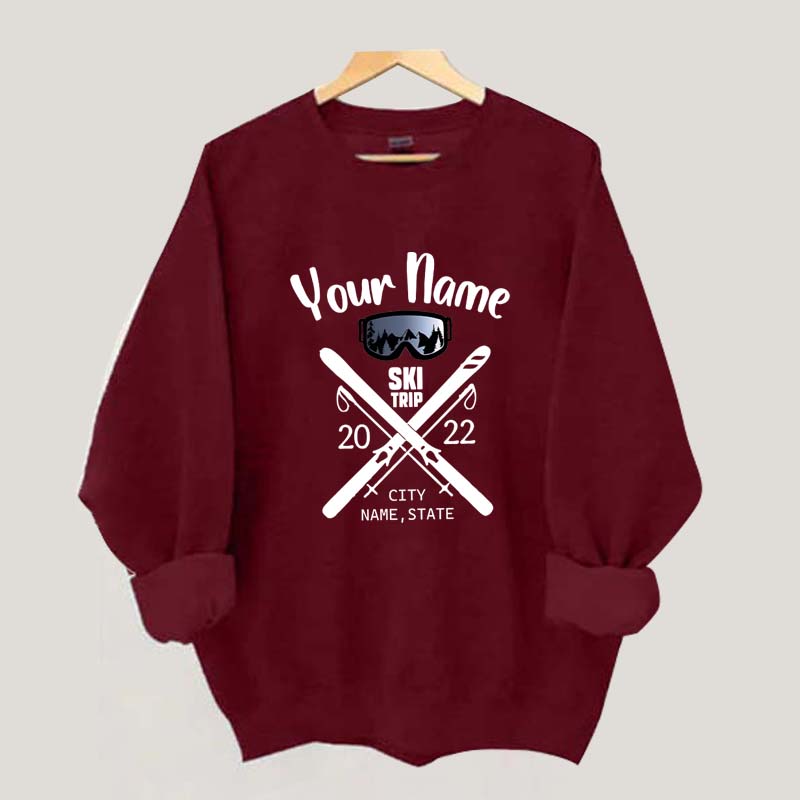 Personalized Snow Trip Sweatshirt