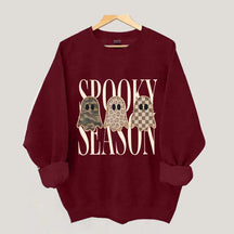 Leopard Ghost Spooky Season Sweatshirt
