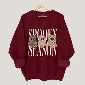 Leopard Ghost Spooky Season Sweatshirt