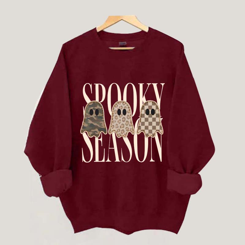 Leopard Ghost Spooky Season Sweatshirt