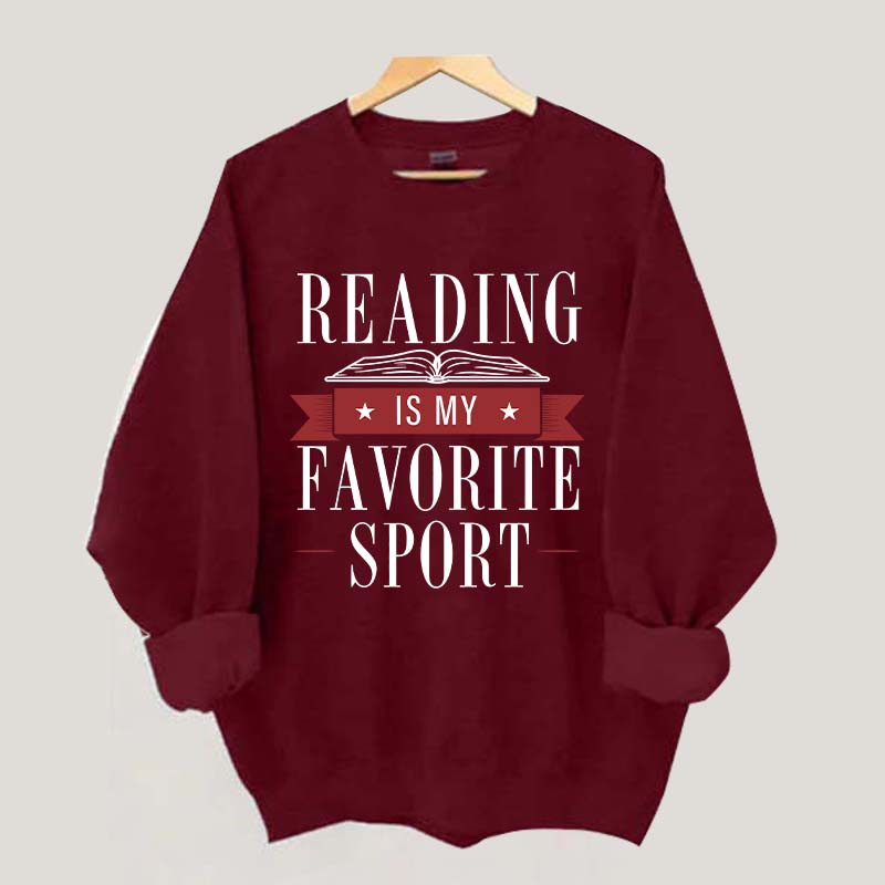 Reading Is My Favorite Sport Librarian Lover Sweatshirt