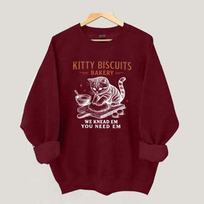 Sourdough Bread Kitty Biscuit Sweatshirt