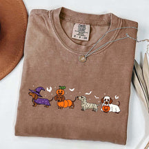 Dachshund Cute Ghost Dogs Halloween T-Shirt