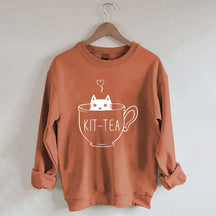 Funny Cat Tea Kitten Sweatshirt
