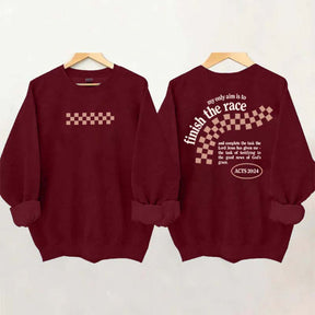 Finish the Race Acts 20:24 Bible Verse Sweatshirt