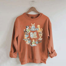 Bookworm Fiction Dog Reading Sweatshirt
