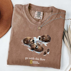 National Geographic Otters Go With The Flow T-Shirt