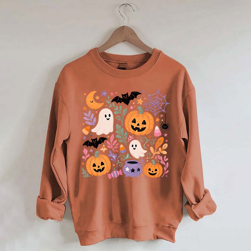 Floral Halloween Fall Spooky Season Sweatshirt