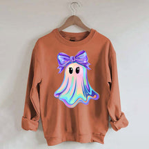 Shimmering  Iridescent Glitter Ghost Sweatshirt