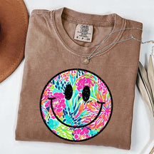 Comfort Colors Smiley Face Beach Vibes T-Shirt