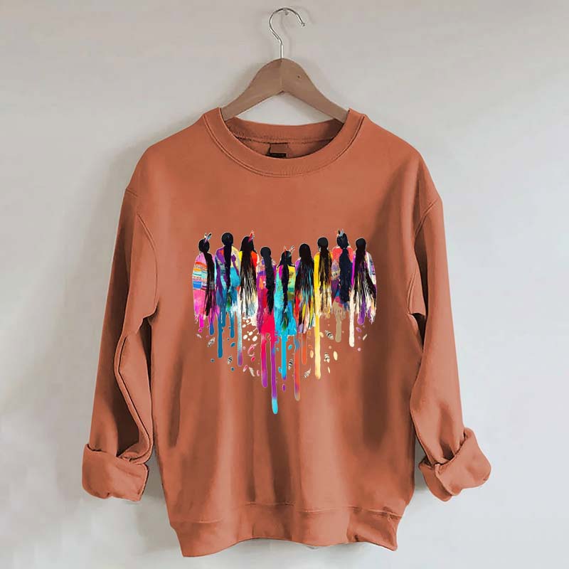 MMIW Feather Indigenous Pride Sweatshirt