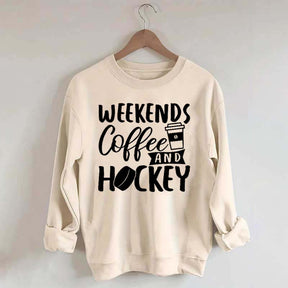 Weekends Coffee & Hockey Saying Sweatshirt