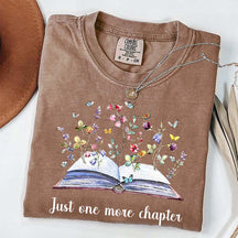 Just One More Chapter Floral Book T-Shirt
