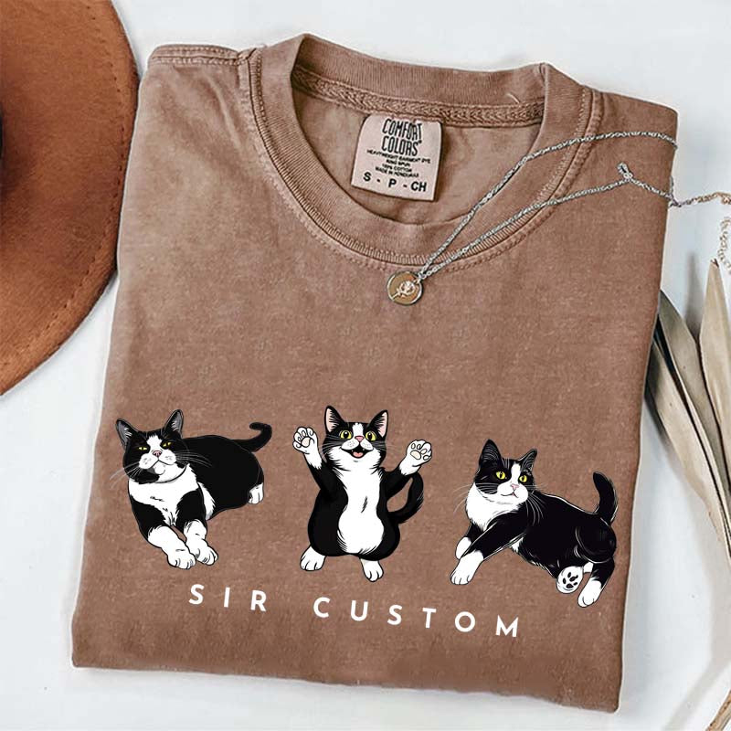 Custom Tuxedo Cat T-Shirt