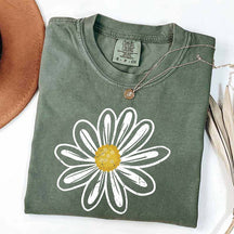 Daisy Flower Graphic Cute Summer T-Shirt